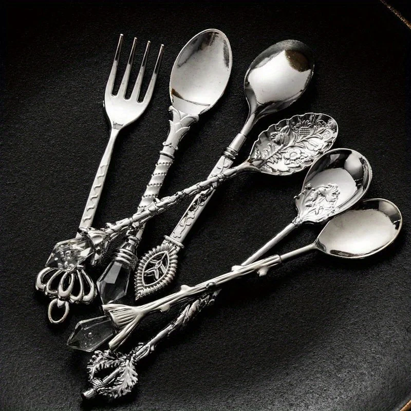 Vintage Collectible Spoons - Set di 6 Cucchiai e Forchette