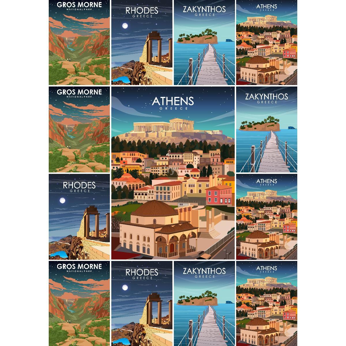 Poster da viaggio vintage Aten - Vintage Collectible Posters recensione e prezzo